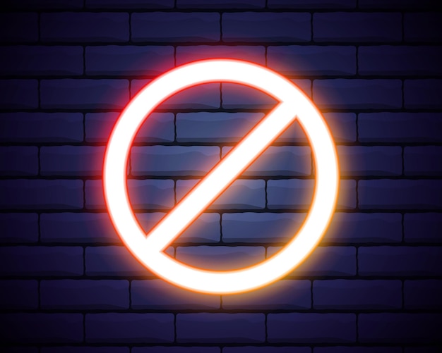 Vector banned neon vector banned neon sign design template modern trend design night neon signboard night bright advertising light banner light art vector illustration