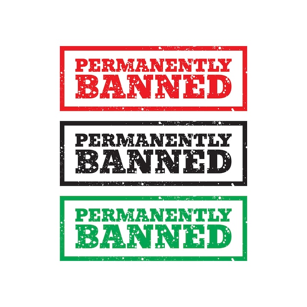 Banned stamp sign style 2