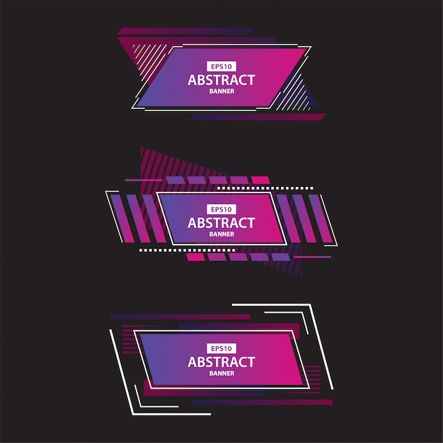 Vector banner  abstract color pink purple