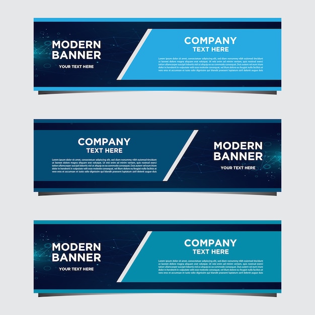 Banner abstract design templates for simple ads are very easy to use for companies or businesses