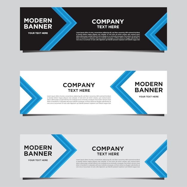 Banner abstract design templates for simple ads are very easy to use for companies or businesses