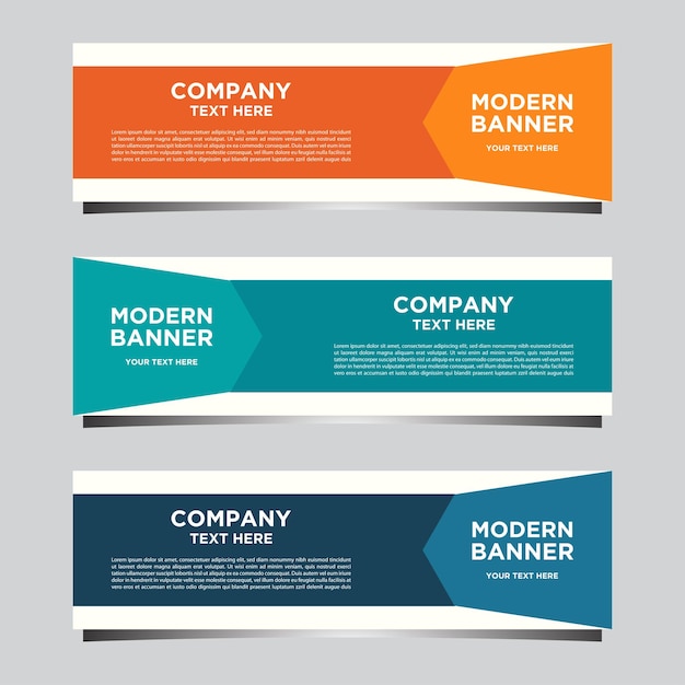 Banner abstract design templates for simple ads are very easy to use for companies or businesses