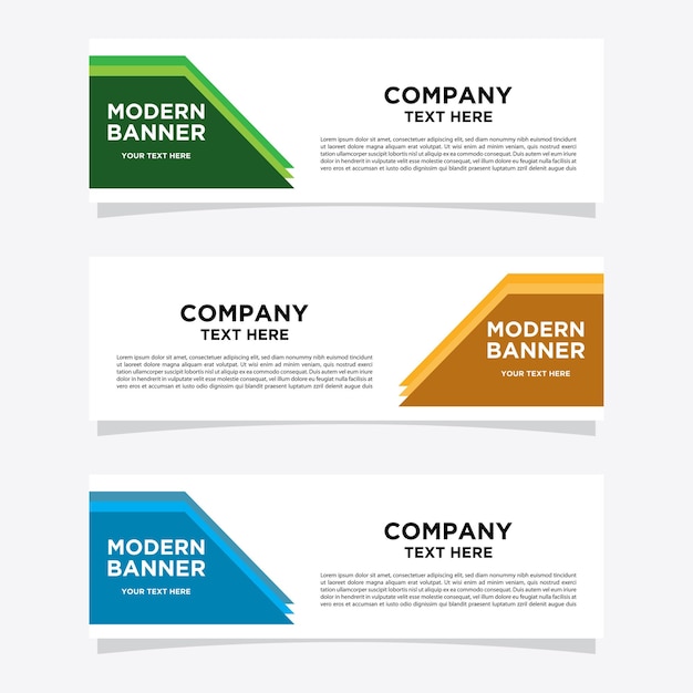 Banner abstract design templates for simple ads are very easy to use for companies or businesses