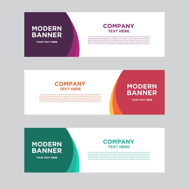 Banner abstract design templates for simple ads are very easy to use for companies or businesses