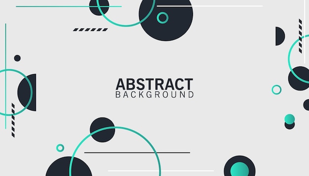 Banner abstract minimalist line green gradient geometric rounded shapes design background wallpaper
