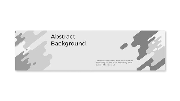 Vector banner abstract modern design black white color