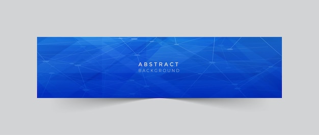 Banner abstract modern ontwerp blauwe kleur linkedin voorbladsjabloon