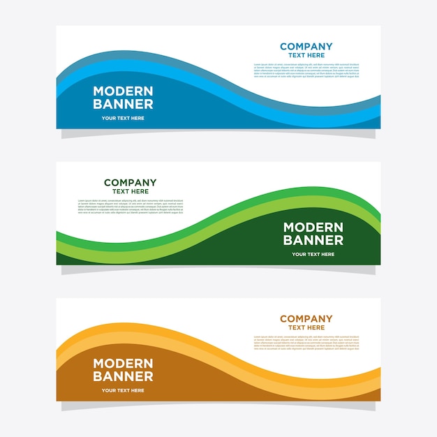 Banner abstracte ontwerpsjablonen voor eenvoudige advertenties zijn zeer gemakkelijk te gebruiken voor bedrijven of bedrijven