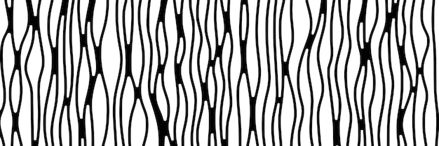 Banner achtergrond verticale structuur gebogen lijnen zwart-wit vector tekening