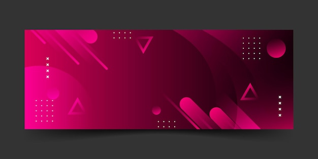 banner achtergronden. vol kleuren, roze en zwarte gradaties, geometrische effecten