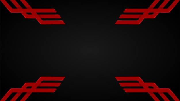 Banner achtergrondontwerp in zwarte en rode kleur