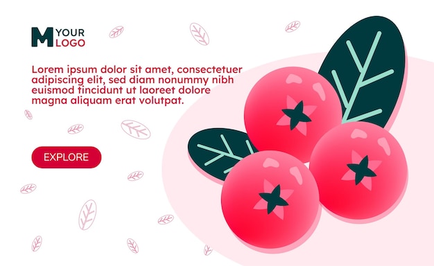 Vector banner afbeelding fruit website