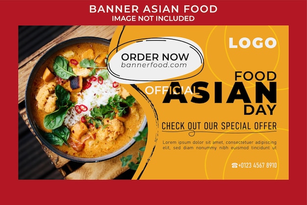 Vector banner asian food vector