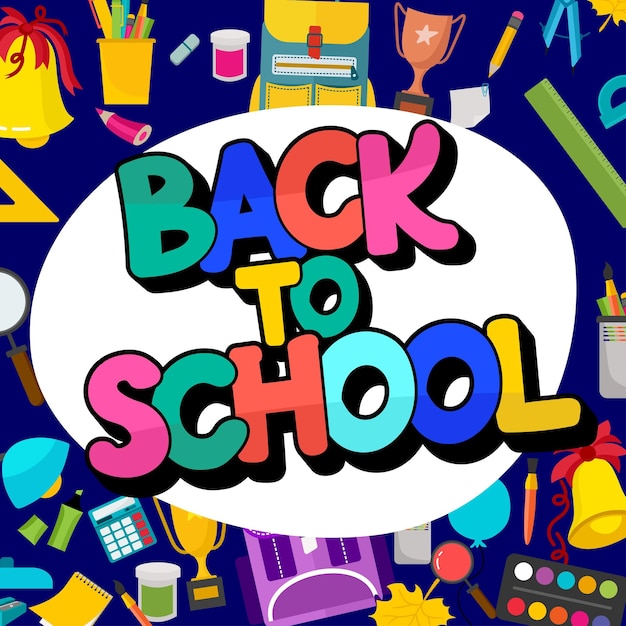 A banner back to school with a place to insert text