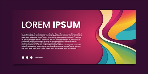BANNER BACKGROUND ABSTRACT VOLL COLOR TEMPLATE VECTOR (Vector van de achtergrond van de vlag)