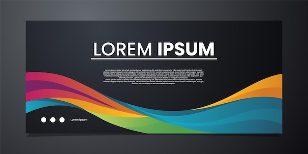 BANNER BACKGROUND ABSTRACT VOLL COLOR TEMPLATE VECTOR (Vector van de achtergrond van de vlag)