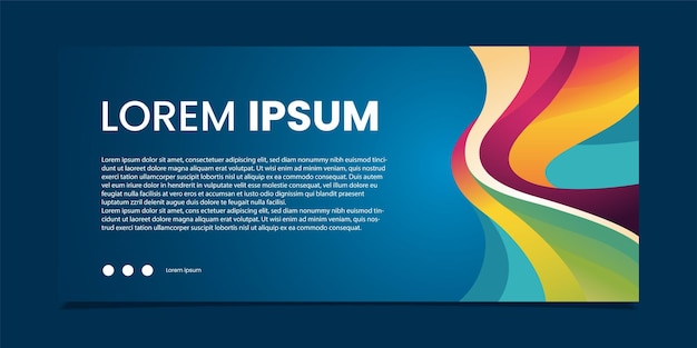 BANNER BACKGROUND ABSTRACT VOLL COLOR TEMPLATE VECTOR (Vector van de achtergrond van de vlag)