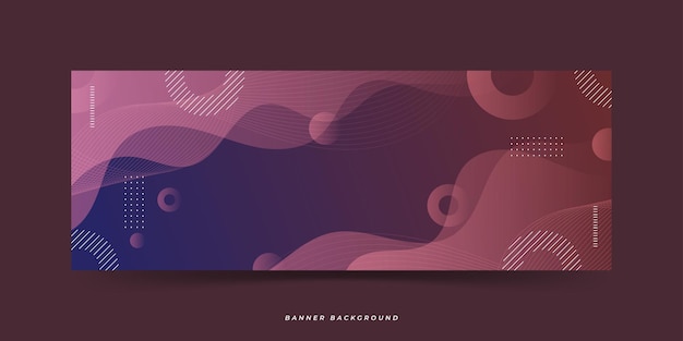 banner background colorful elegant gradation of purple wave effect