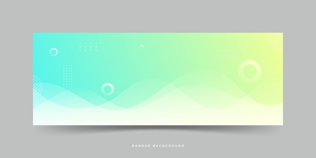 banner background colorful gradation of blue and yellow wave effect