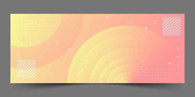 Banner background. colorful, gradation, circle gradation, geometric elements