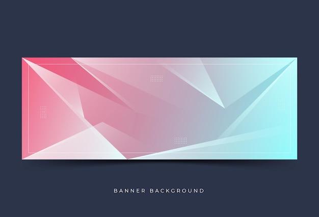 Vector banner background colorful green and pink gradation irregular lines