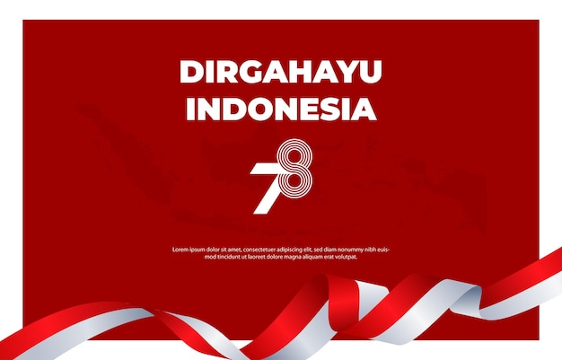 Banner Background Dirgahayu Indonesia 78