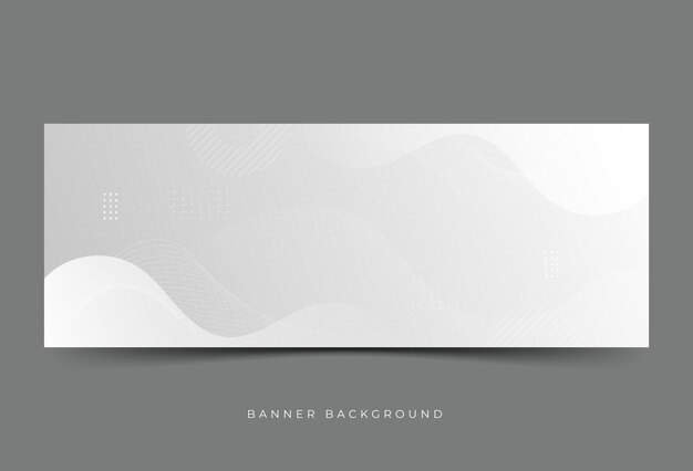 Vector banner background gradation gray and white wave transparet