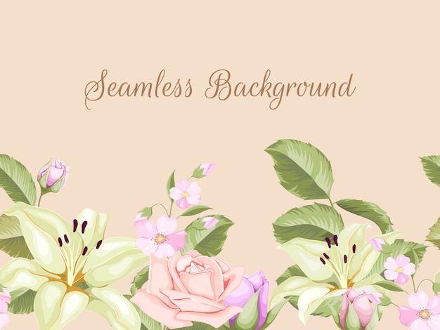 Banner background template floral