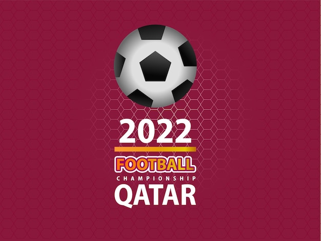 Vettore sfondo banner sul tema del campionato del mondo in qatar 2022