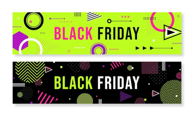 Vector banner for black friday with geometric elements