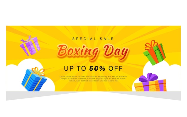 Banner boxing day background