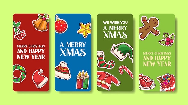 Vector banner card christmas vector illustration