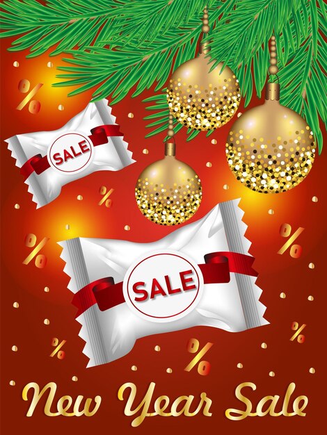 Vector banner, christmas sale