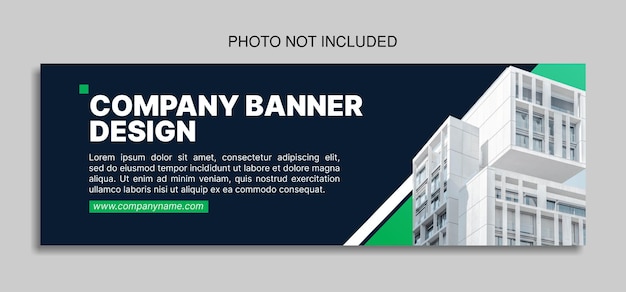 Vector banner company green template