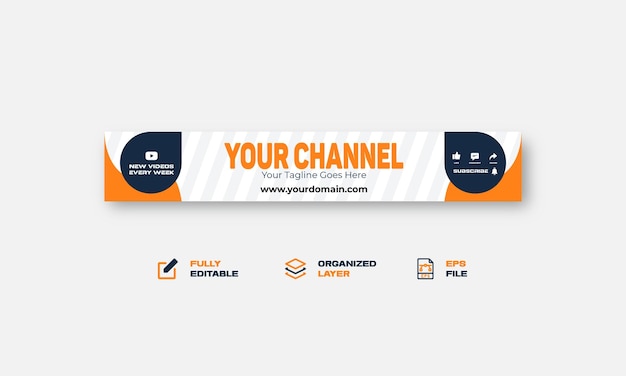 banner and cover design template for youtube channel