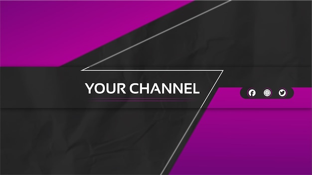 Banner and cover design for youtube channel