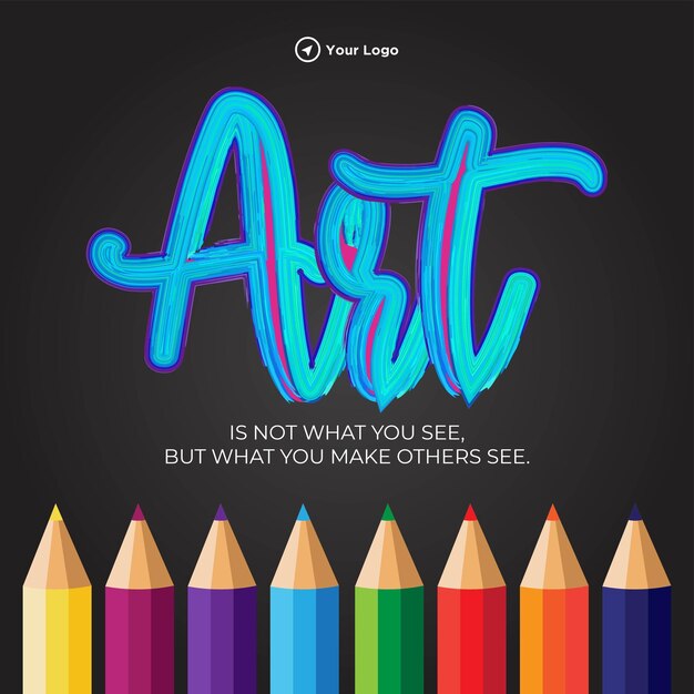 Banner design of art is not what you see template