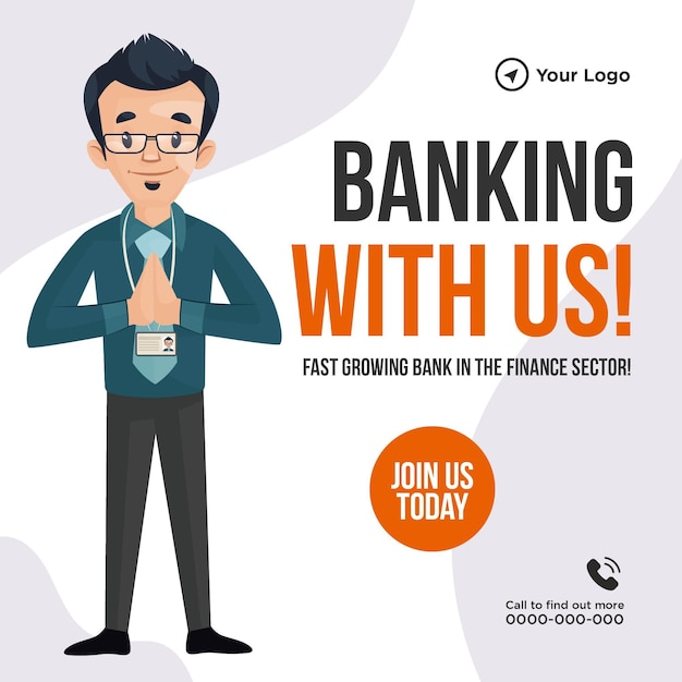 Banner design of banking with us