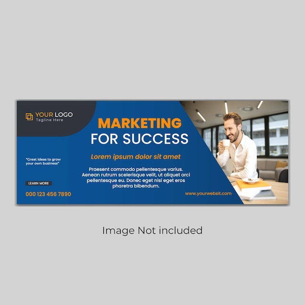 Banner design cover page of digital marketing agency template