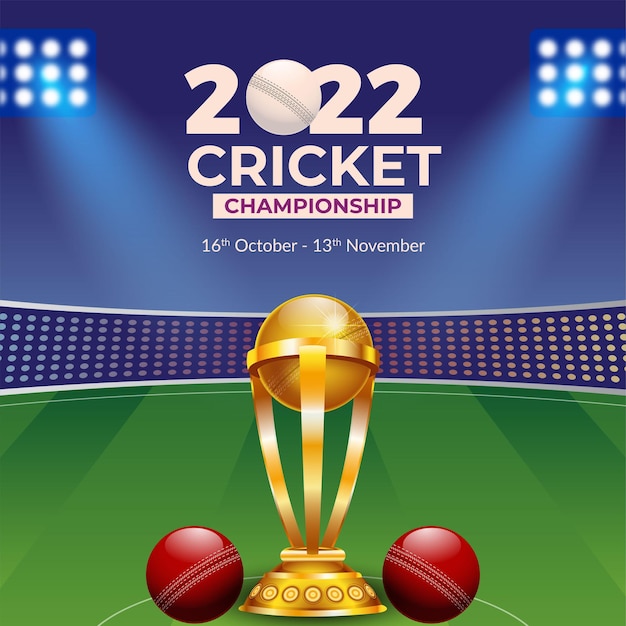 Banner design of cricket championship template