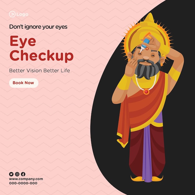 Banner design of eye checkup better vision better life