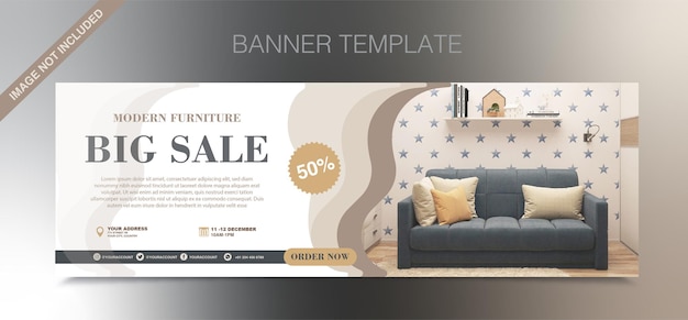 Vector banner design for furniture