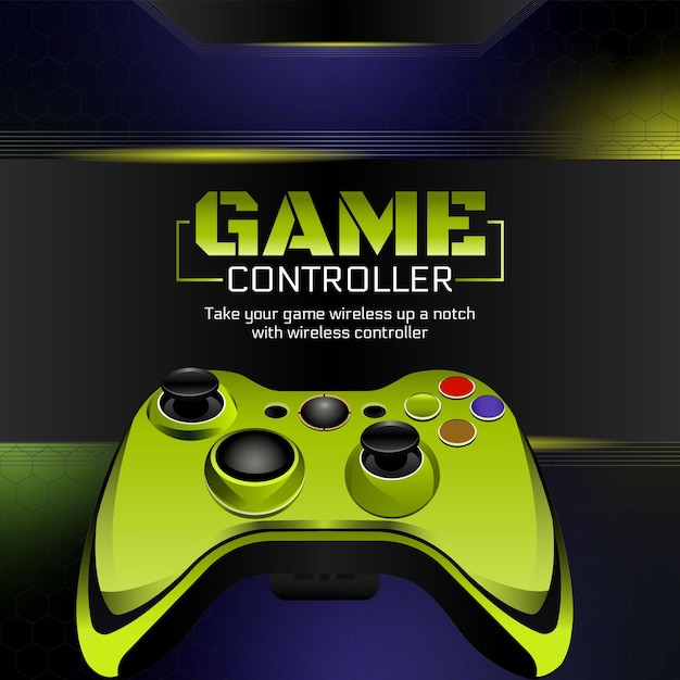 Banner design of game controller template