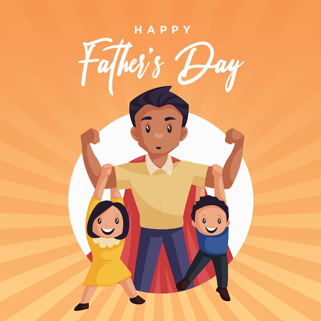 Vector banner design of happy fathers day template