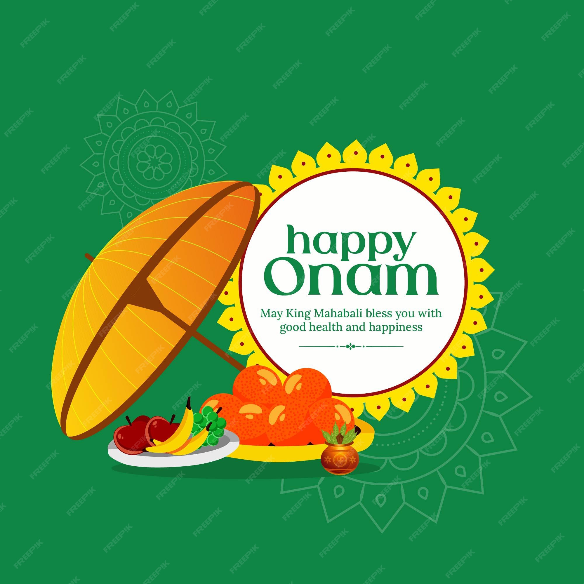 Premium Vector | Banner design of happy onam cartoon style template Premium Vector | Banner design of happy onam cartoon style template