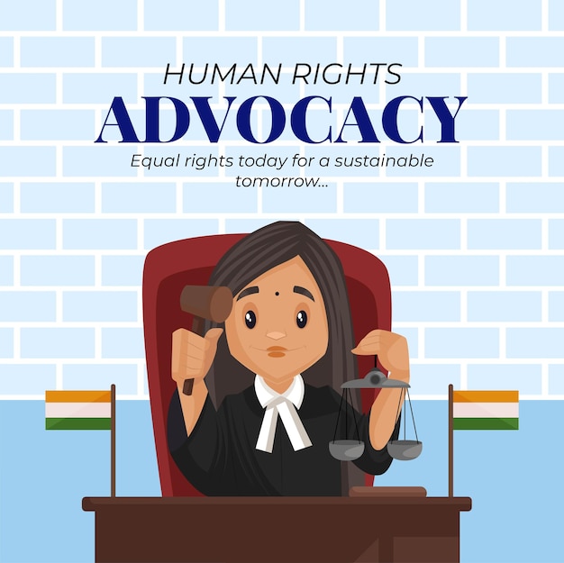 Banner design of human rights advocacy template