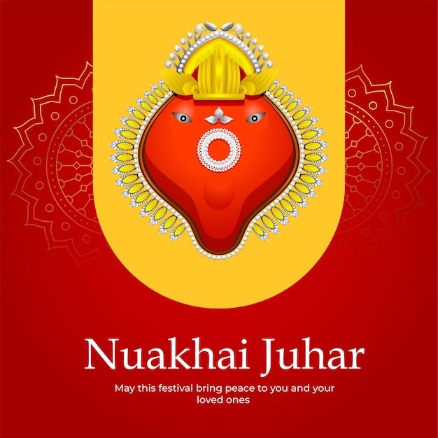 Banner design of Indian festival happy nuakhai juhar template