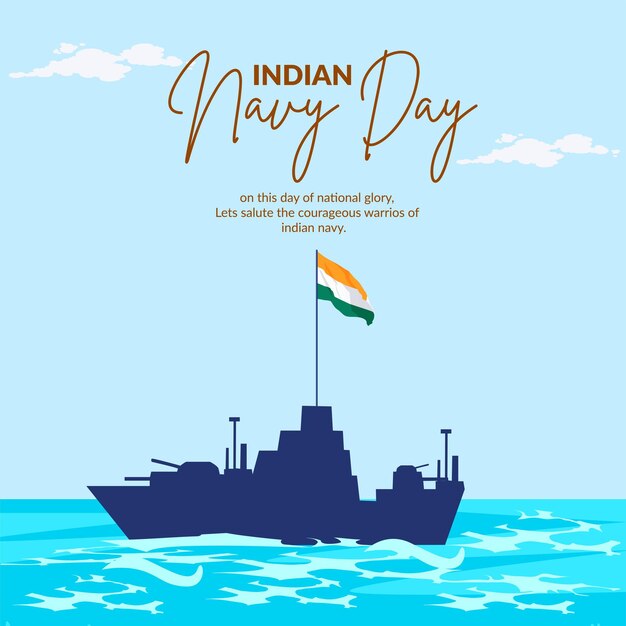 Banner design del modello indian navy day