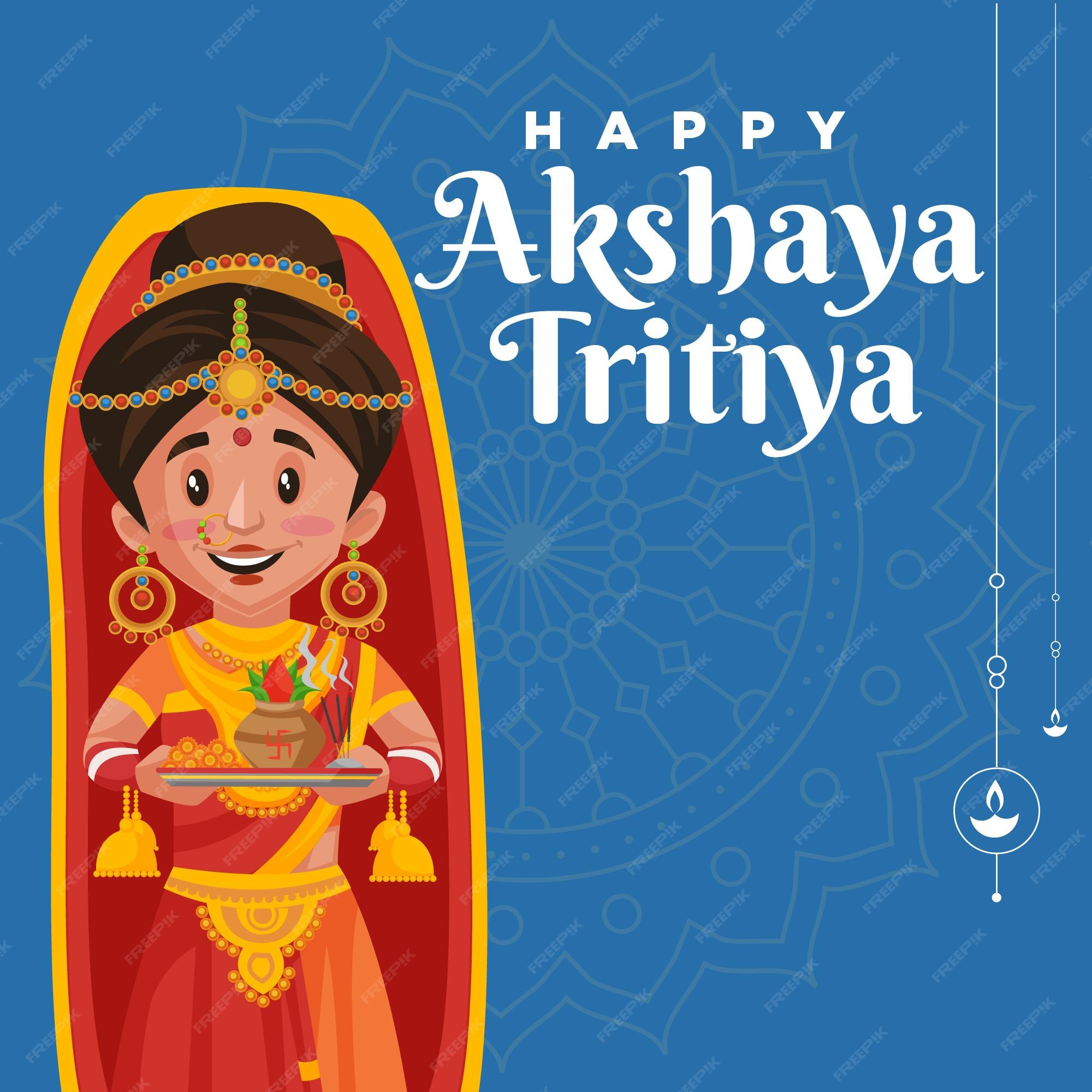 Premium Vector | Banner design of indian religious festival akshaya tritiya  template
