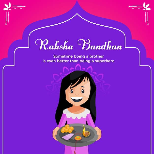 Banner design of indian traditional festival happy raksha bandhan template